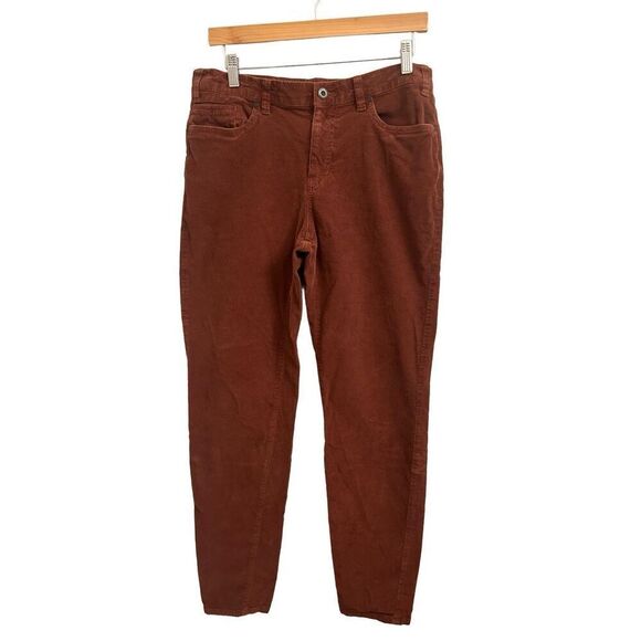 EUC Orvis corduroy slim ankle pants size 12 elastic back - Picture 1 of 7